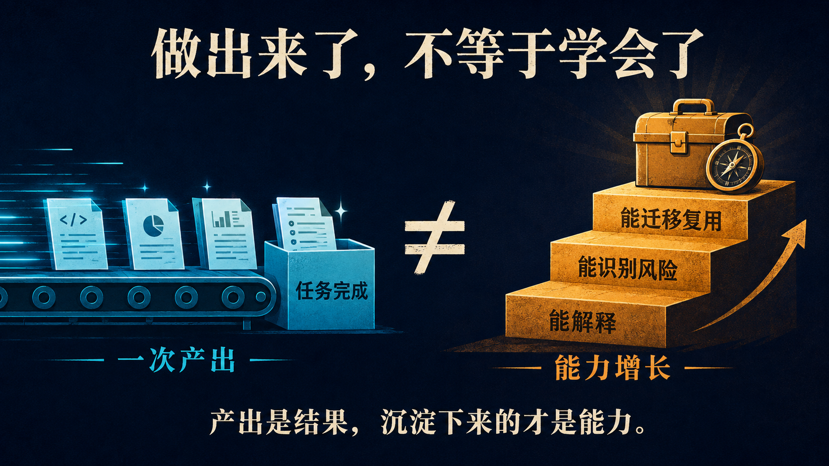 做出来了，不等于学会了